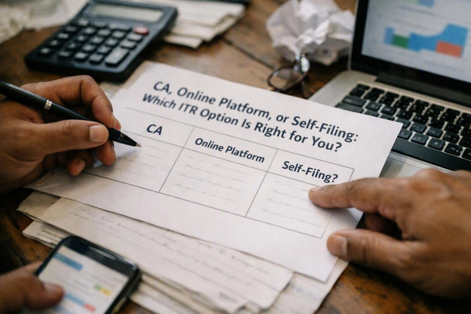CA, Online Platform, or Self-Filing: Which ITR Option Is Right for You?