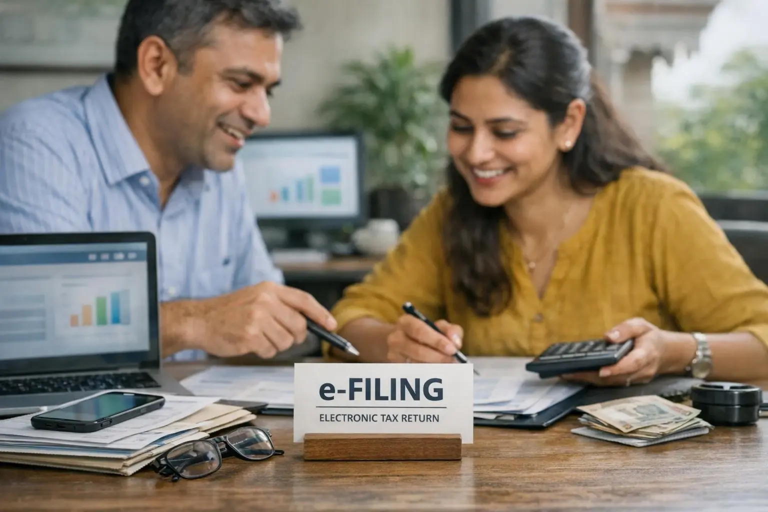 e-Filing in ITR Filing: e-Filing is the electronic submission of income tax returns and related documents—visual guide